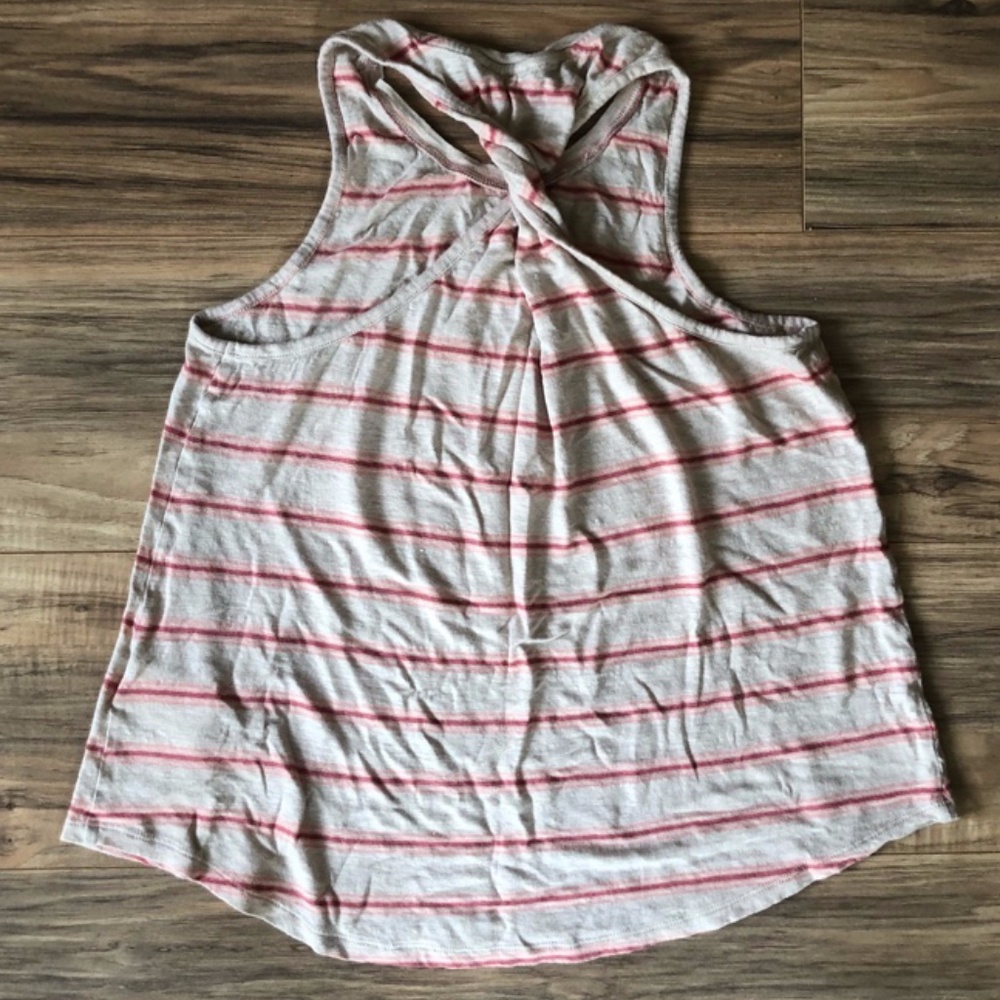 Joie Rayson Twist Back Striped Tank Flax size S - Picture 1 of 7